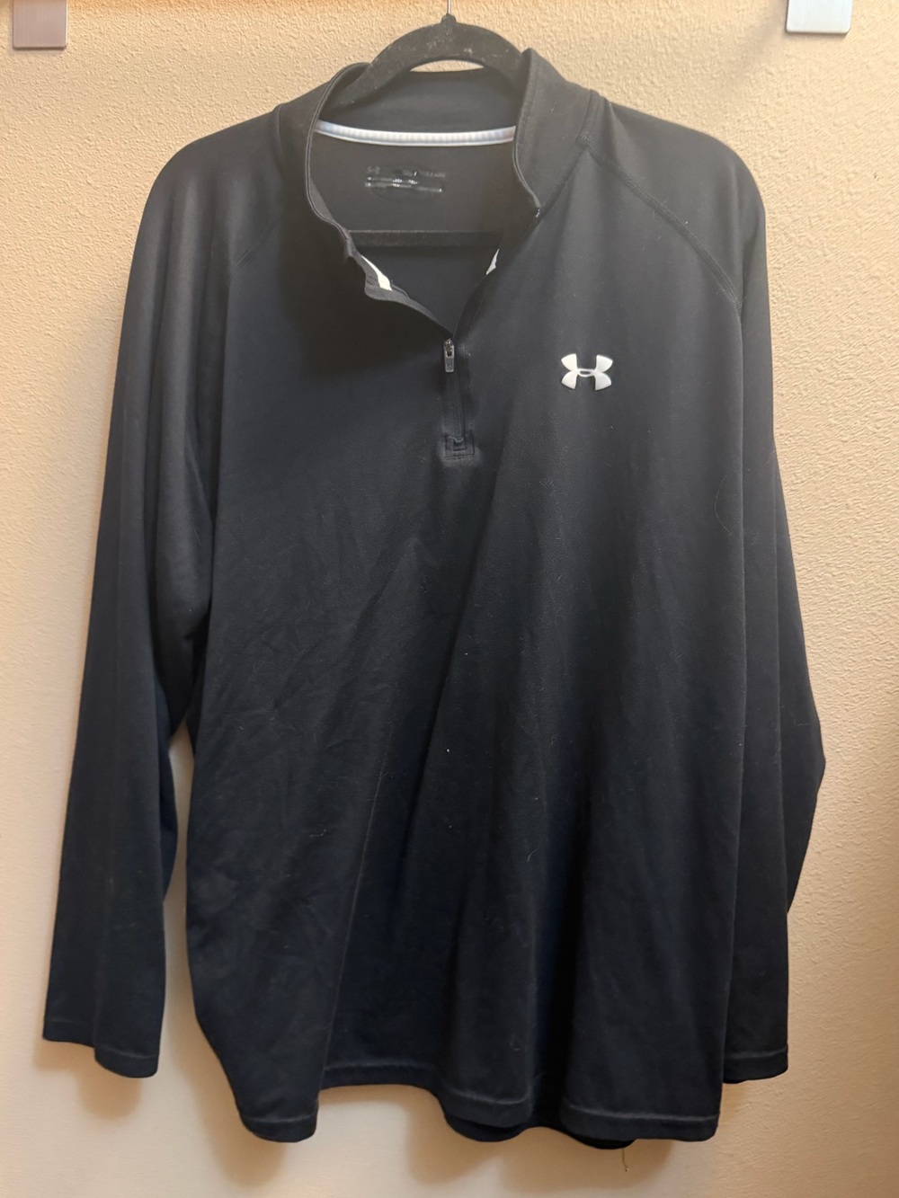 UNDER ARMOUR Men’s Black Light Weight Quarter Zip Pullover Size XXL Athletic - Picture 12 of 14